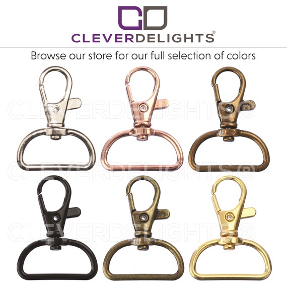CleverDelights 1 3/16 Key Rings - 100 Pack - 30mm Strong Key Chain Ring Connector