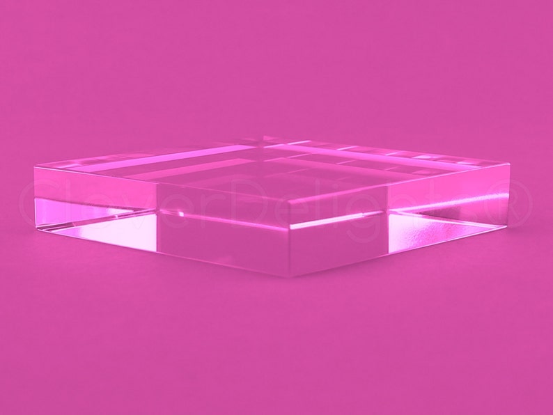Clear Transparent Tiles 3 x 3 x 58 Inch 20 Pk Solid Glass Tiles 3 Square Glass Tiles 58 Thick