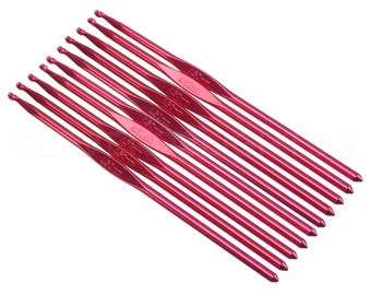 50 Pk - 4.5mm Crochet Hooks (Size 7) - Aluminum - 6 Inch Length - 4.5mm Diameter - Crochet Knitting Craft Gift Projects