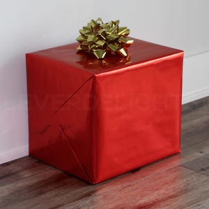 Metallic Red Wrapping Paper - 30" x 25Ft - JUMBO Roll - 62.5 Sq Ft Per Roll - Professional Gift Wrap Paper - Glossy Foil-Like Shine image 2