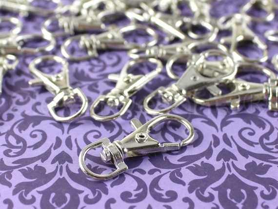 Buy 100 Sets 1.5 Swivel Lanyard Snap Hooks 1 3/16 Key Rings for ID