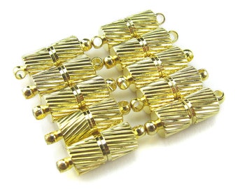 50 Sets - Magnetic Clasp Converters - Spiral Style - Gold Color