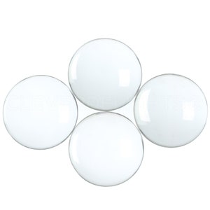 5 Pack 50mm 2 Round Glass Cabochons Clear Transparent Round Solid Glass Magnifying Cabs 2 Inch image 2