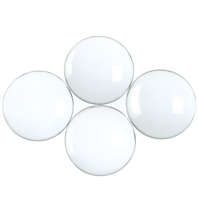 5 Pack 50mm 2 Round Glass Cabochons Clear Transparent Round Solid Glass Magnifying Cabs 2 Inch image 2