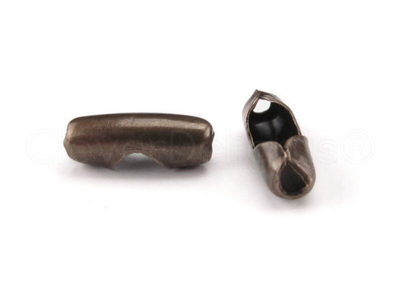 30 Ft Antique Copper 2.4mm Ball Chain With 100 Connectors Etsy