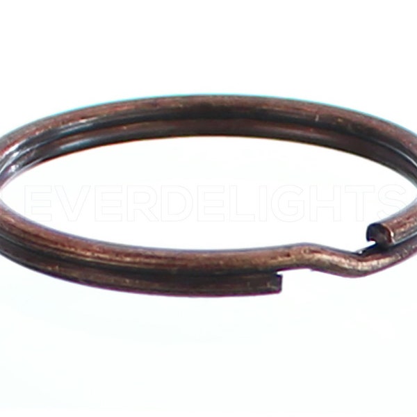 100 Pack - 1" Key Rings - Antique Copper Color - 25mm Split Key Ring - Strong Key Chain Key Fob Ring - 1 Inch 25 mm - USA Seller