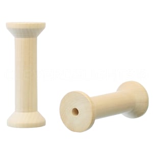 4 Pack - 5&quot; x 1 7/8&quot; Wood Spools - Unfinished Wooden Spools - 5 Inch - Empty Sewing Thread Storage Roll - Craft Rustic Decor