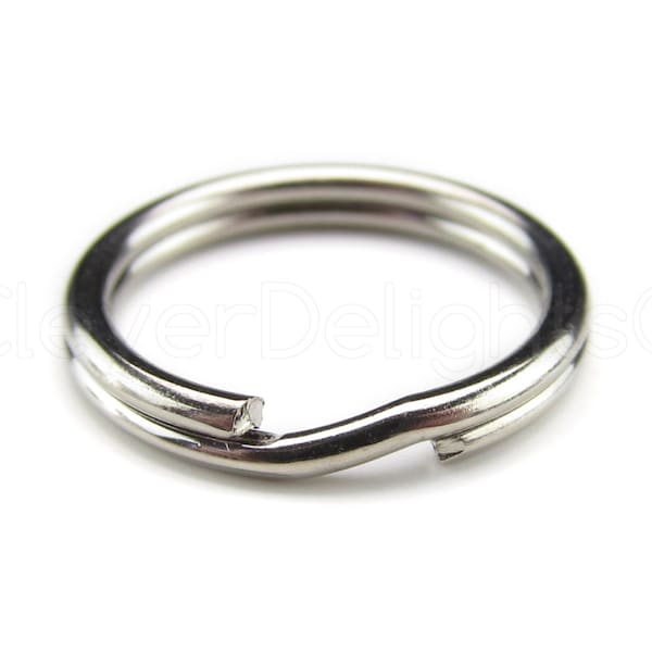 100 Pack - 9/16" Key Rings - 15mm Split Key Ring - Strong Key Chain Key Fob Ring - 9/16 Inch 15 mm - USA Seller