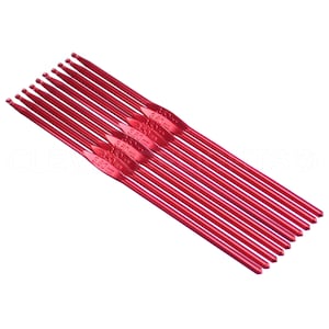 50 Pk - 3.5mm Crochet Hooks (Size E-4) - Aluminum - 6 Inch Length - 3.5mm Diameter - Crochet Knitting Craft Gift Projects