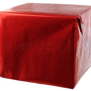 CleverDelights Metallic Red Wrapping Paper 30 x