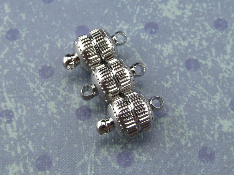 Spiral Style 20 Magnetic Clasp Converters Jewelry Shiny Silver Color