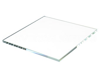 4" Square Glass Tile - Clear Transparent - Solid Glass - 1/8" Thick  - 4 x 4 x 1/8 Inch - DIY Coaster Barware