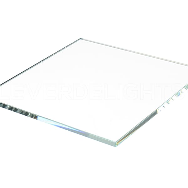 4" Square Glass Tile - Clear Transparent - Solid Glass - 1/8" Thick  - 4 x 4 x 1/8 Inch - DIY Coaster Barware