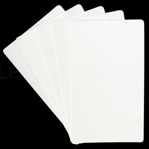 100 Pack - 3&quot; x 5&quot; White Plastic Cards - Waterproof Heavy Duty 3x5 Card - Indoor Outdoor Tags Flash Cards