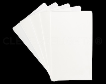 100 Pack - 3" x 5" White Plastic Cards - Waterproof Heavy Duty 3x5 Card - Indoor Outdoor Tags Flash Cards