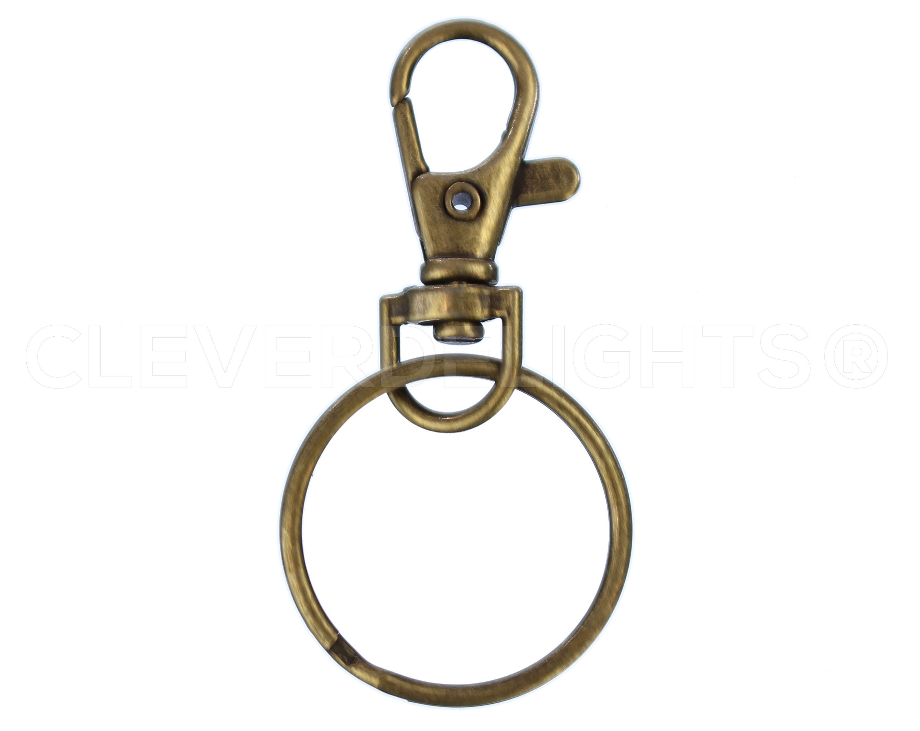 CleverDelights 2 Key Rings - 50 Pack - Large Split Key Rings - Strong Key Chain Ring Connector - 2 inch