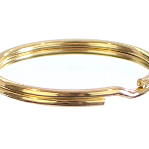 50 Pack - 1" Key Rings - Gold Color - 25mm Split Key Ring - Strong Key Chain Key Fob Ring - 1 Inch 25 mm - USA Seller