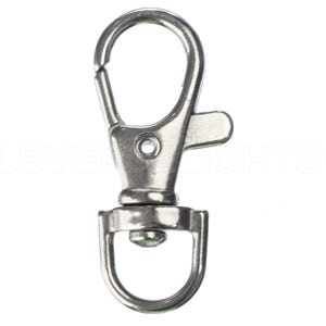 100 Pack - 1.5" Swivel Lobster Clasps - Silver Color - For Keys, Lanyards, and Jewelry - Rotating Clasp Connector