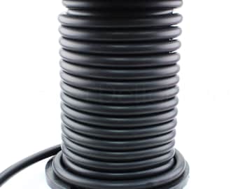 25 Ft - Black Rubber Cord - 1" Round - Buna Rubber - 70 Durometer - Premium Rubber Cord Tube Rod O-Ring DIY Projects - 1 Inch