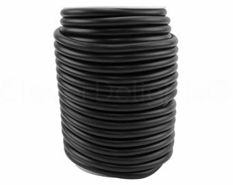 5 Ft - Solid Rubber Cord - 8mm (5/16") - Black Color - Premium Solid Rubber Cording - For Beading, Jewelry, Crafts, Necklaces