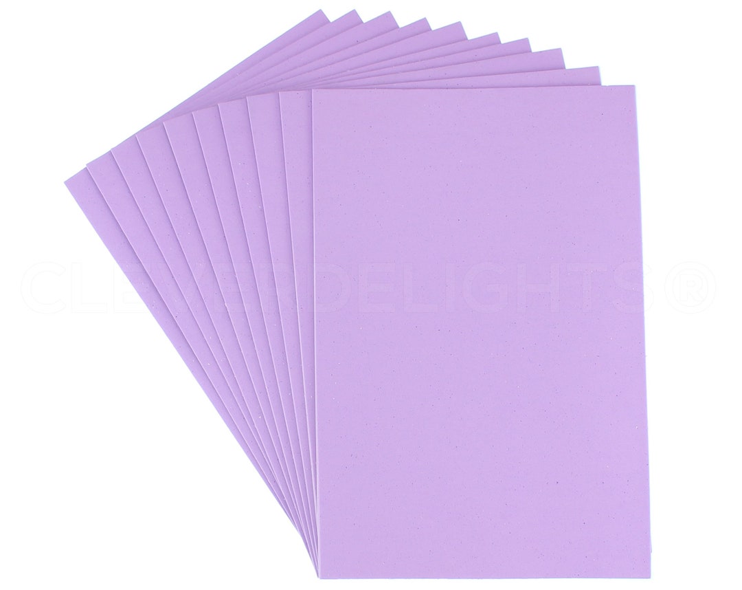 CleverDelights White Foam Sheets - 8 x 12 - Adhesive Back