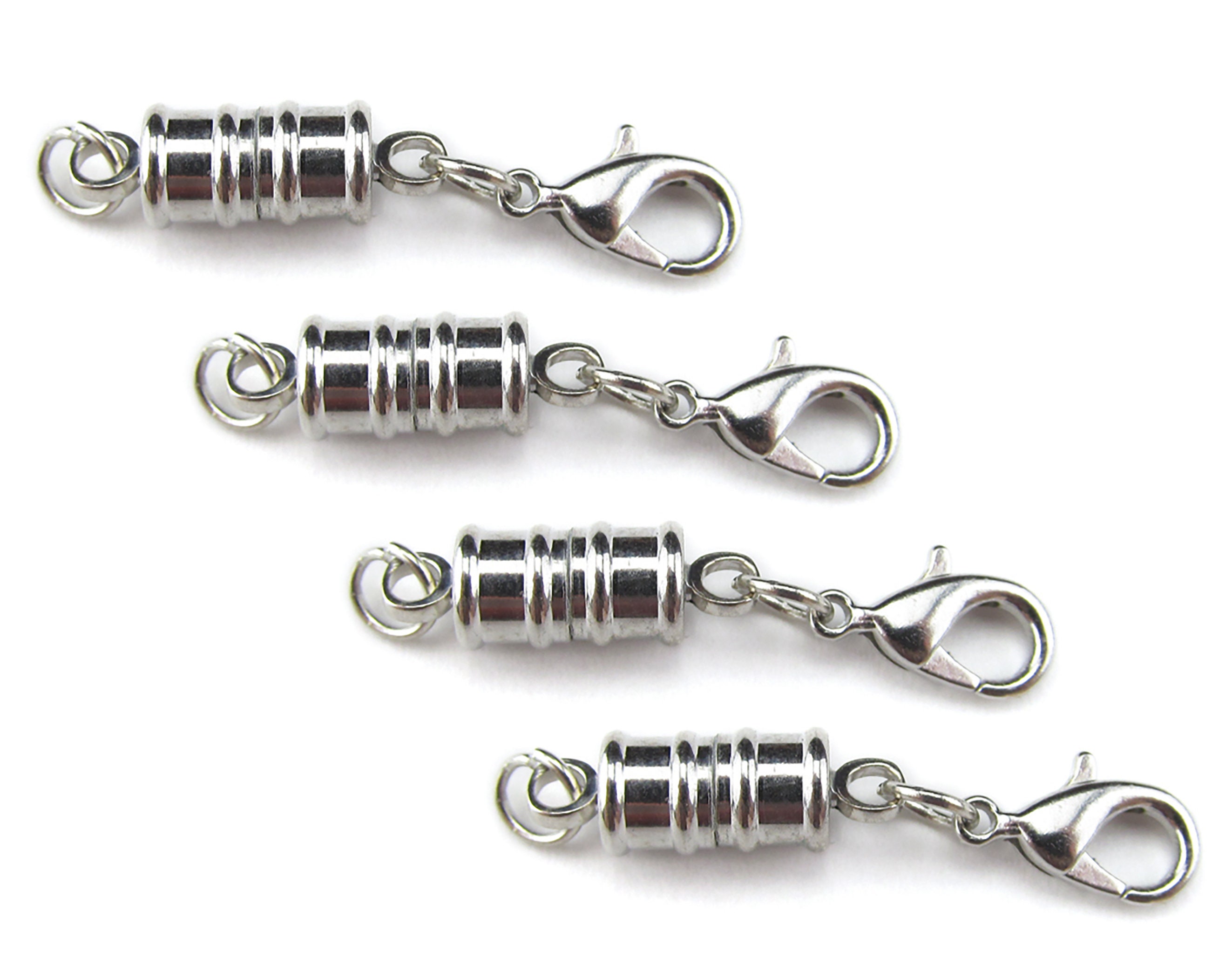  Craftdady 20 Sets Platinum Round Magnetic Clasps 14.5