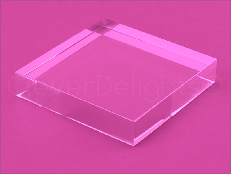 Clear Transparent Tiles 3 x 3 x 58 Inch 20 Pk Solid Glass Tiles 3 Square Glass Tiles 58 Thick