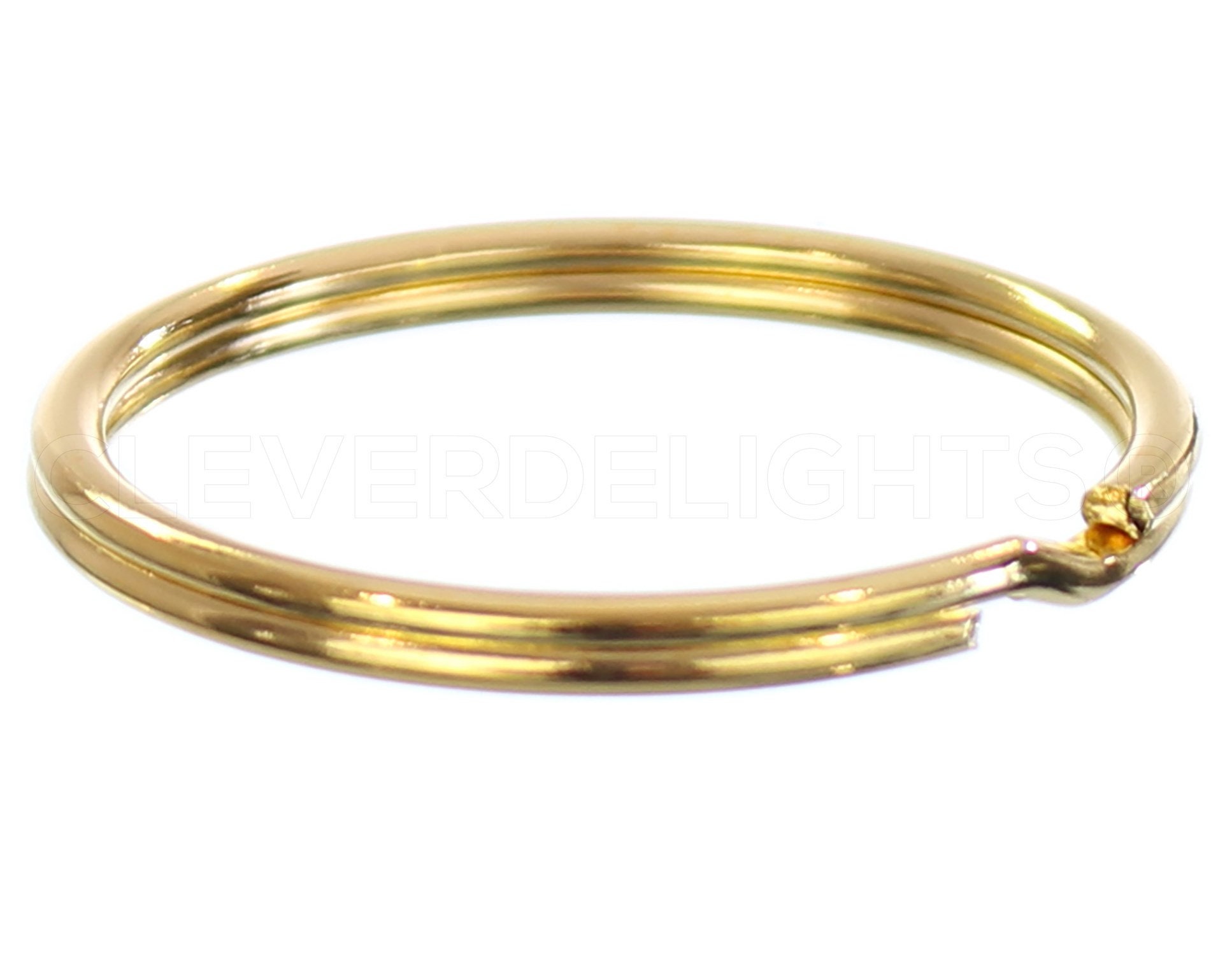 100 Pack - 9/16 Key Rings - Gold Color - 15mm Split Key Ring - Strong Key  Chain Key Fob Ring - 9/16 Inch 15 mm - USA Seller