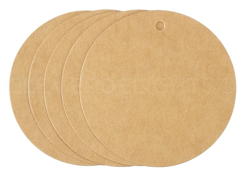 100 Pack 3 Kraft Brown Gift Tags Round Circle Paper - Etsy