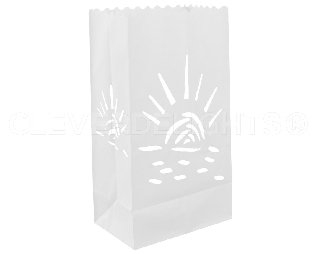 30 Luminary Bags White Sunset Design Wedding Reception Etsy