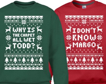 Couples 2 Shirt Christmas Set Why Is The Carpet All Wet Etsy