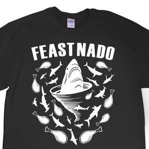 Shark Tornado Thanksgiving &quot;FeastNado&quot; Unisex T-Shirt for Thanksgiving, Christmas, Holidays, Party, Office Party