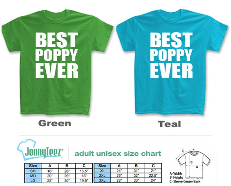New Best Poppy Ever Mens T-shirt for Papa | Etsy