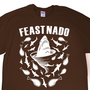 Shark Tornado Thanksgiving &quot;FeastNado&quot; Unisex T-Shirt for Thanksgiving, Christmas, Holidays, Party, Office Party