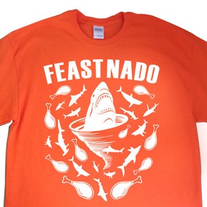 Shark Tornado Thanksgiving &quot;FeastNado&quot; Unisex T-Shirt for Thanksgiving, Christmas, Holidays, Party, Office Party