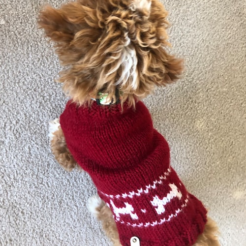 Rainbow Dog Sweater Knitting Pattern Dog Sweater Pattern Etsy Canada