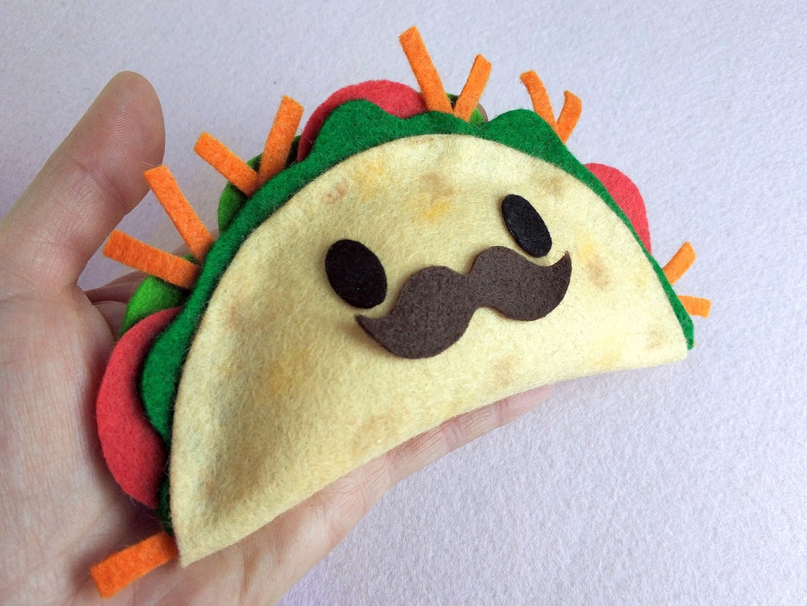 Felt Taco PDF Pattern Cinco De Mayo Ornament No Sew Tutorial Etsy