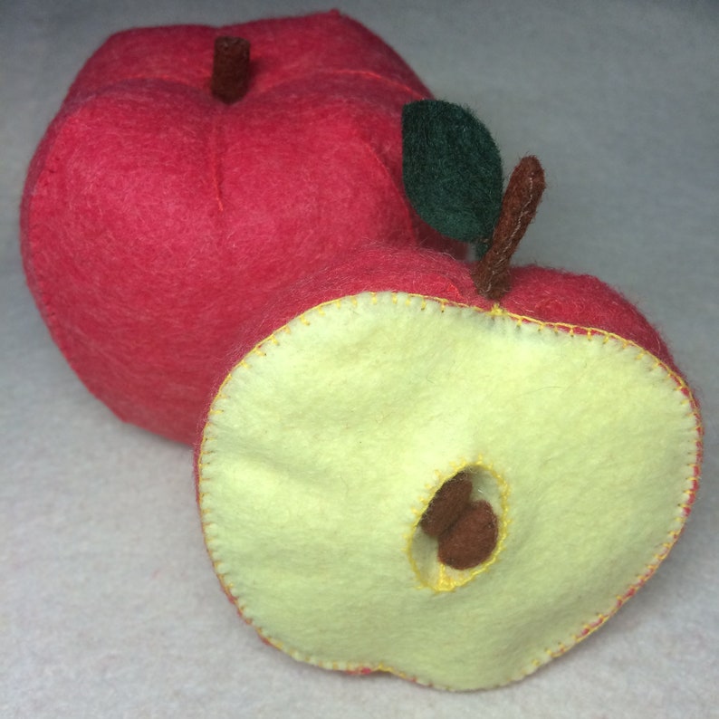 Apple Sewing Pattern Play Food Fruit Patterns Felt Apples Etsy UK