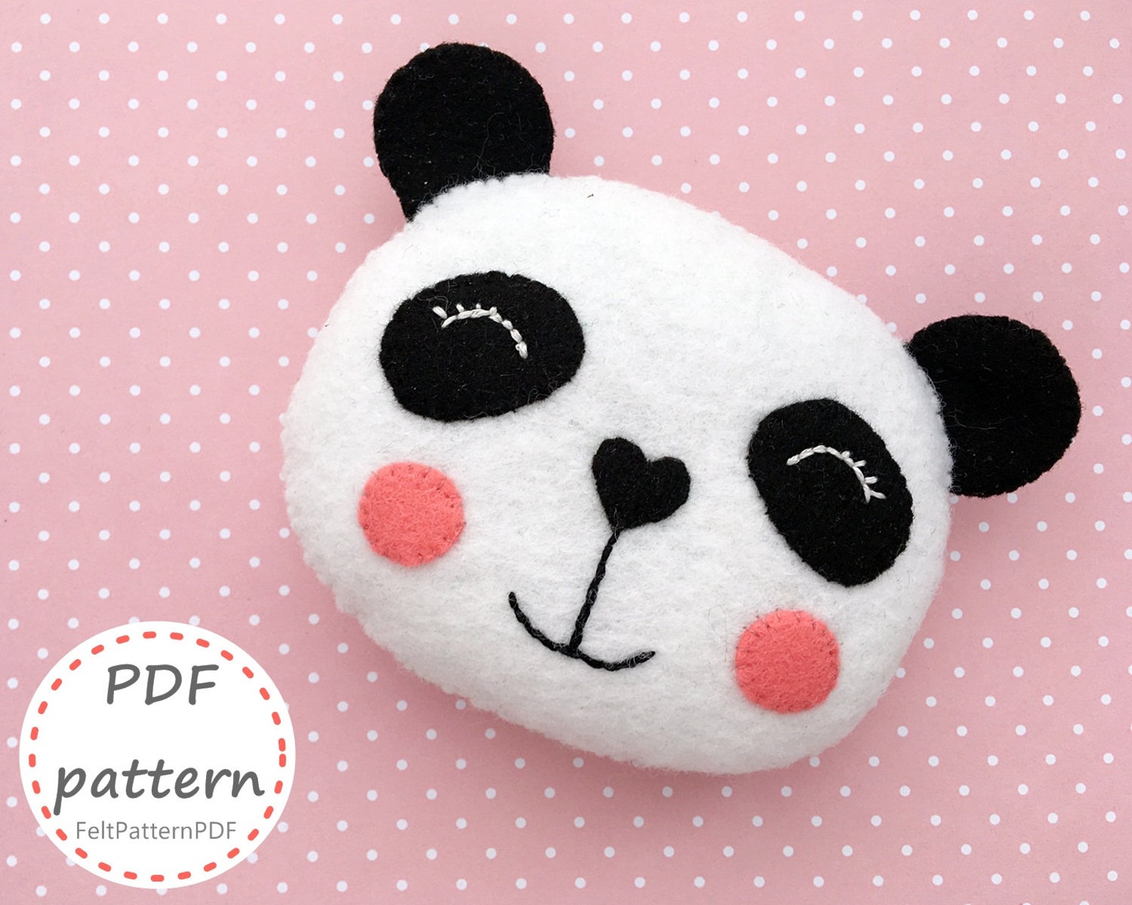 Panda sewing pattern Panda stuffed animal kawaii panda soft Etsy