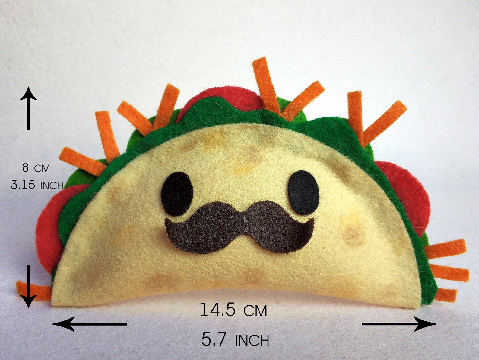 Felt Taco PDF Pattern Cinco De Mayo Ornament No sew Tutorial Etsy