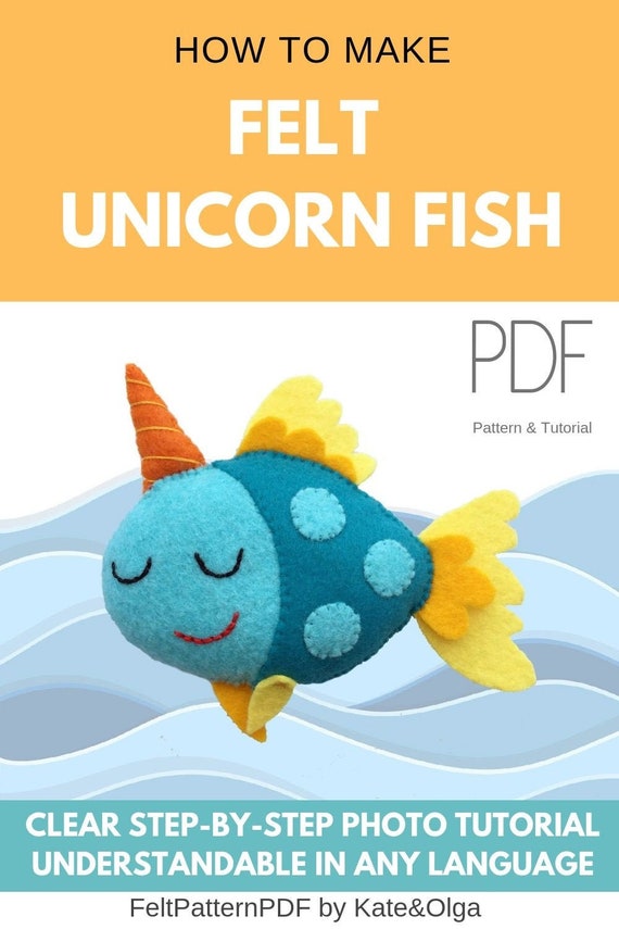 felt goldfish pattern stuffed toy fish Gold fish ornament