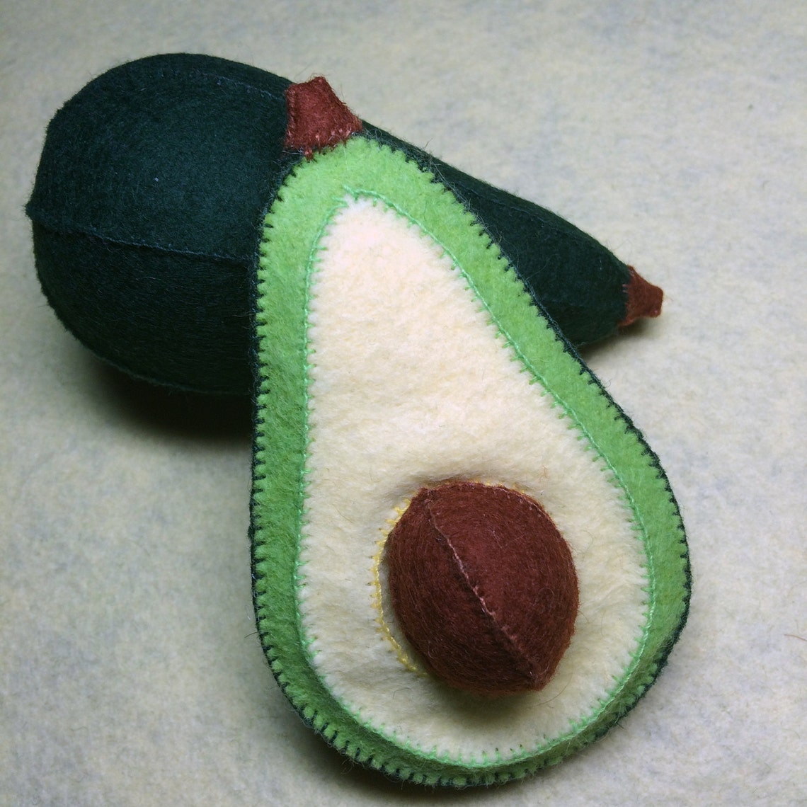 Felt Avocado Pattern Felt Vegetables Play Kitchen Food Etsy