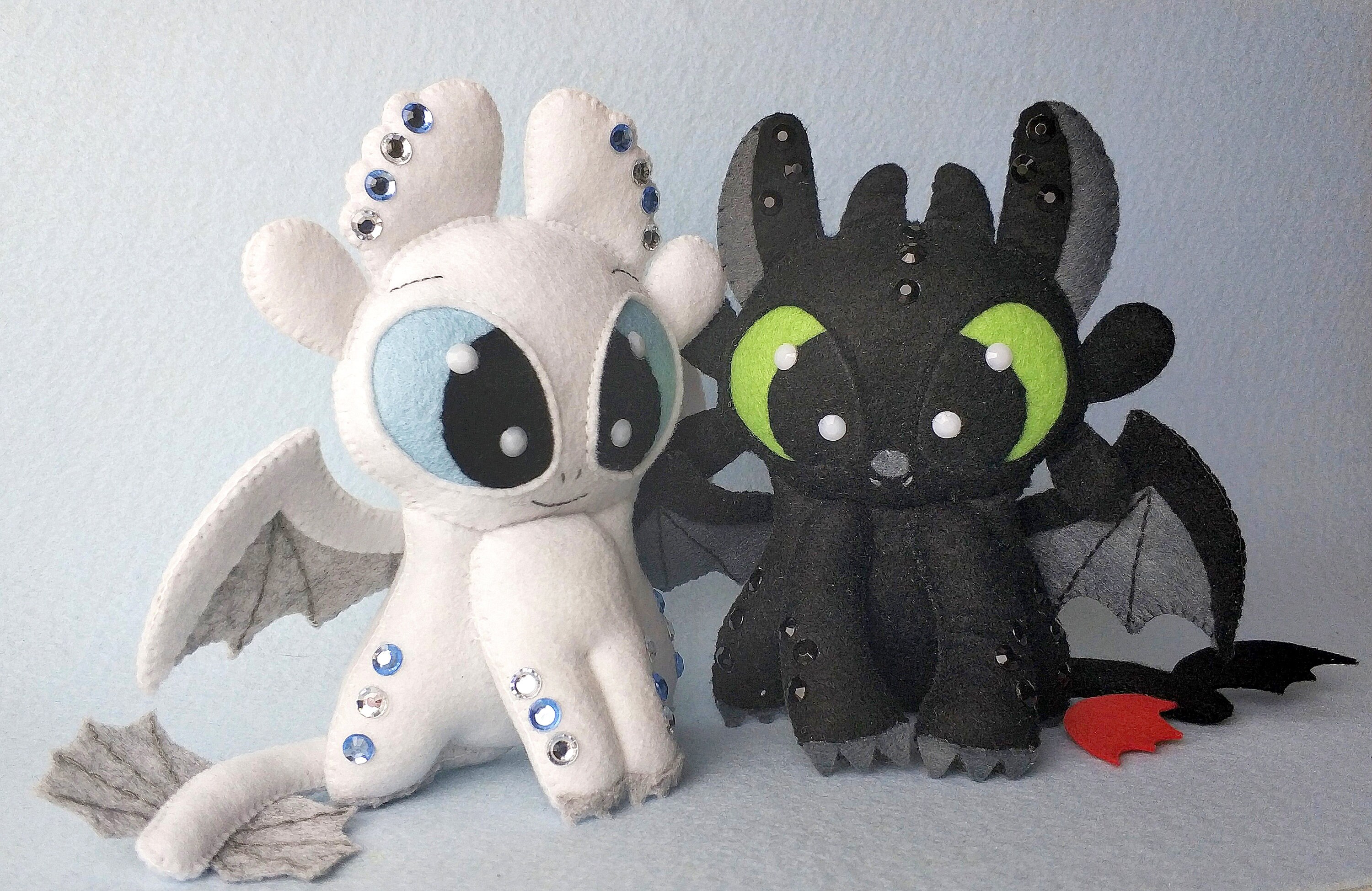 Felt black dragon plush cute toy stuffed animal pattern PDF Etsy
