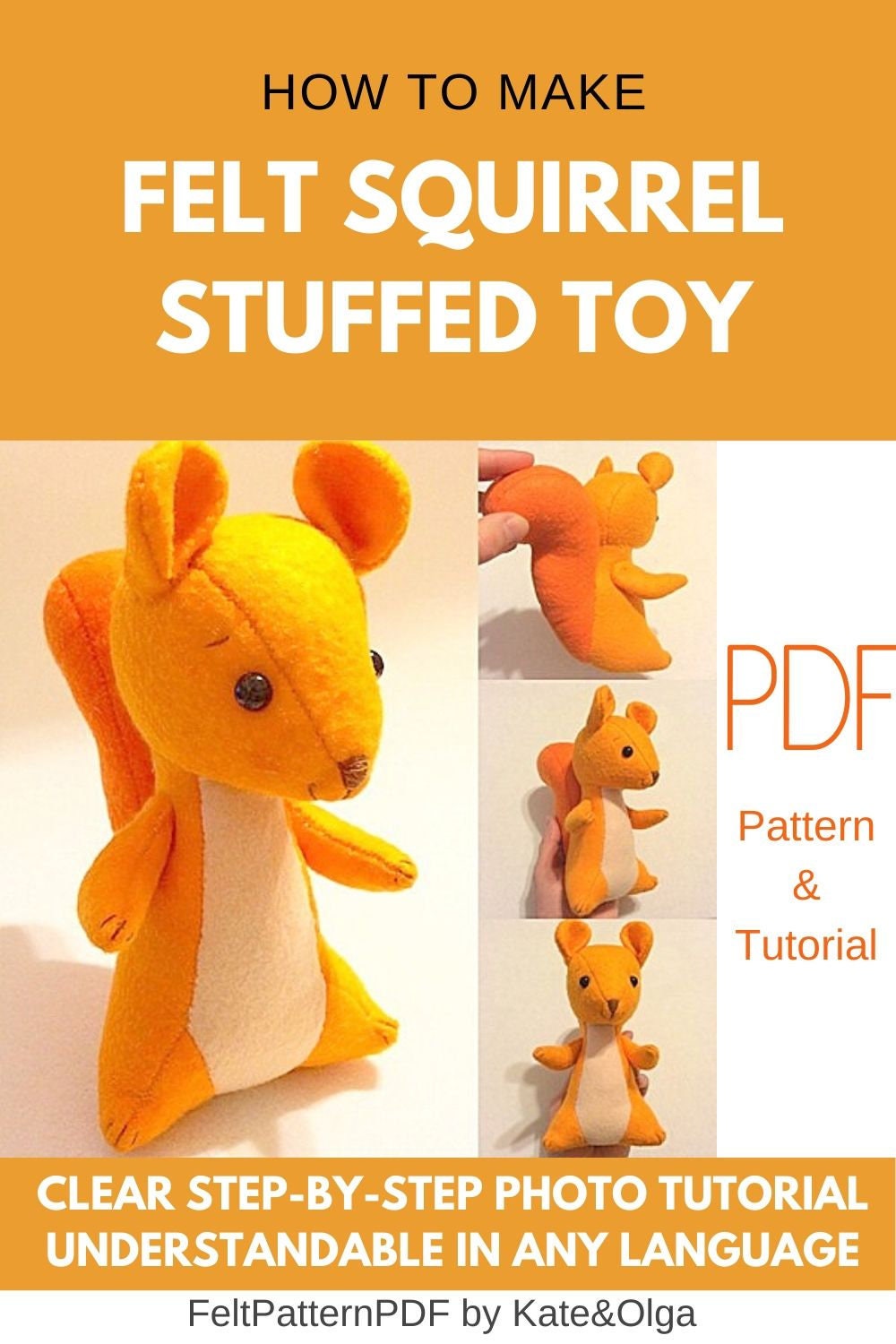 Squirrel Figurines Pdf Pattern Stuffed Animal Soft Toy Plush Etsy