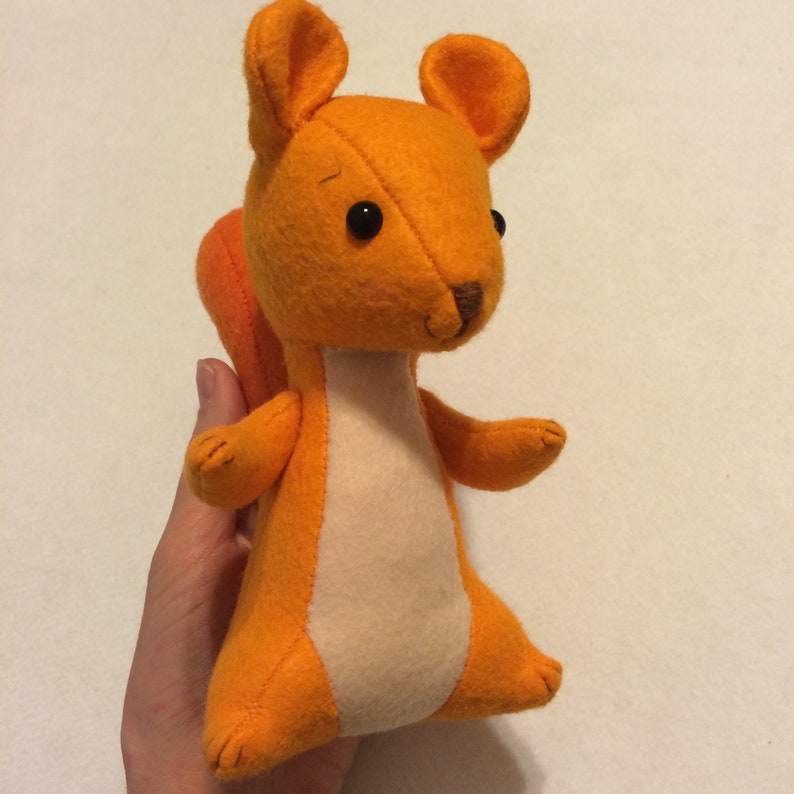 Squirrel pattern felt squirrel sewing pattern woodland | Etsy