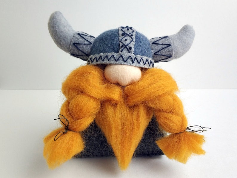 Nordic viking gnome warrior felt doll pattern Scandinavian Etsy