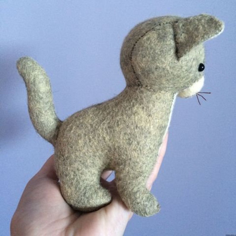 Cat sewing pattern cat stuffed animal felt cat pattern Etsy