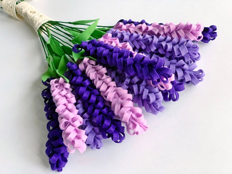 Lavender plant felt flower pattern artificial felt lavender Etsy