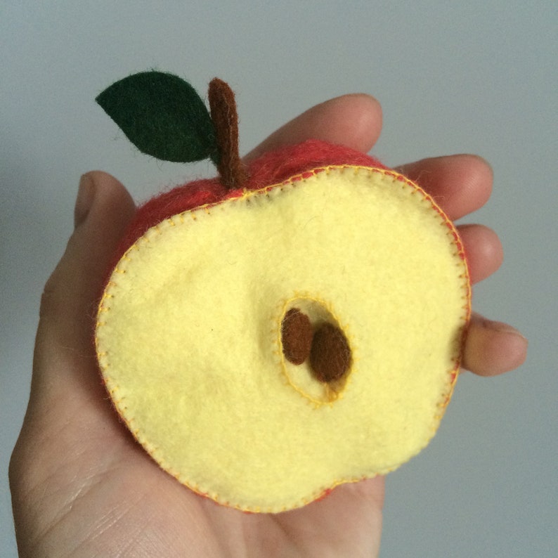 Apple Sewing Pattern Play Food Fruit Patterns Felt Apples Etsy UK