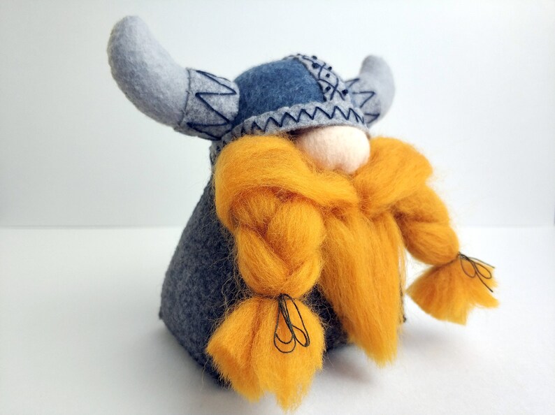 Nordic viking gnome warrior felt doll pattern Scandinavian Etsy